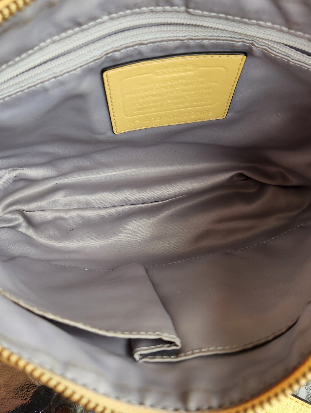 Coach Yellow Leather Shoulder Bag by - Picture 9 of 10